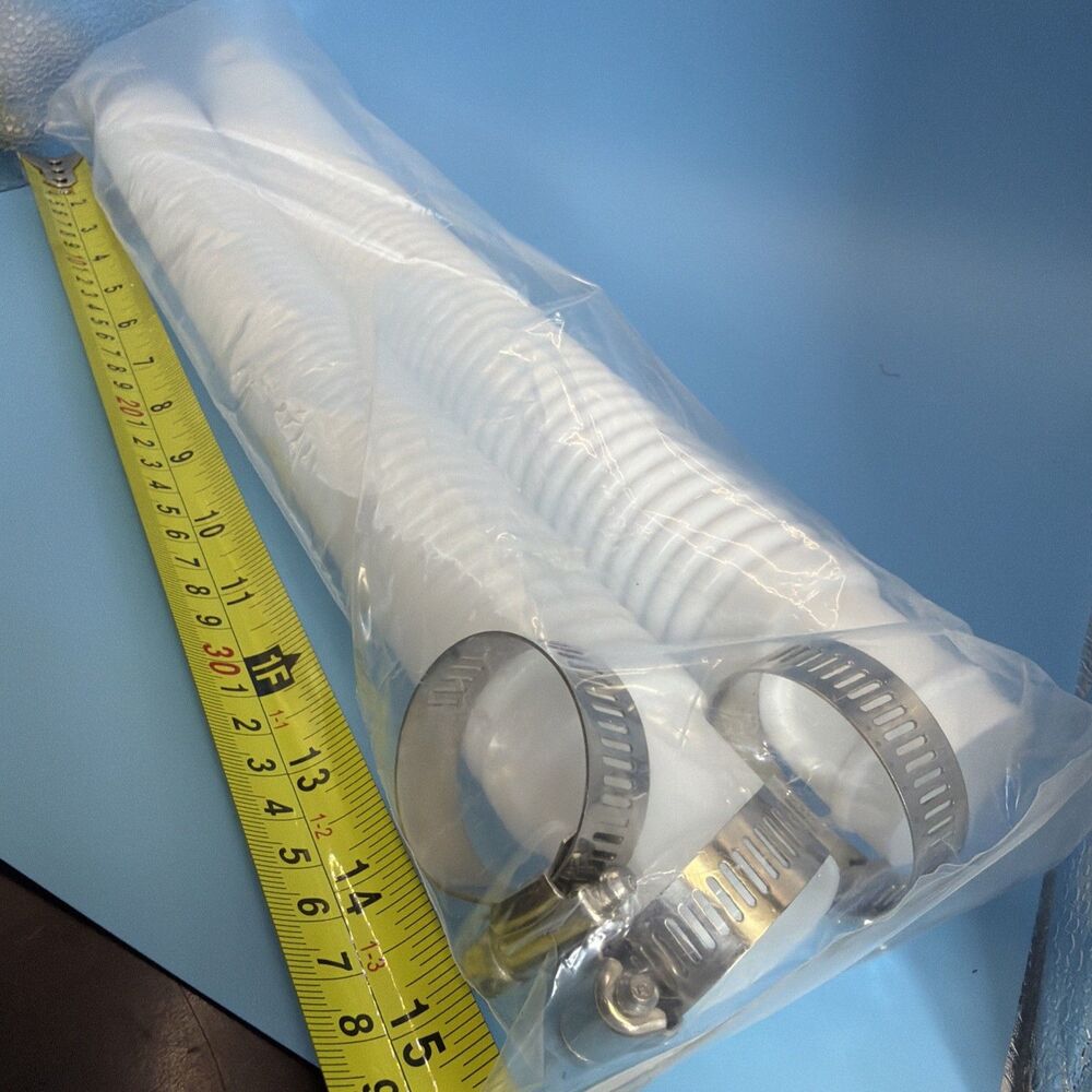 15”x1-1/4” Pool Pump Replacement Hoses With Clamps